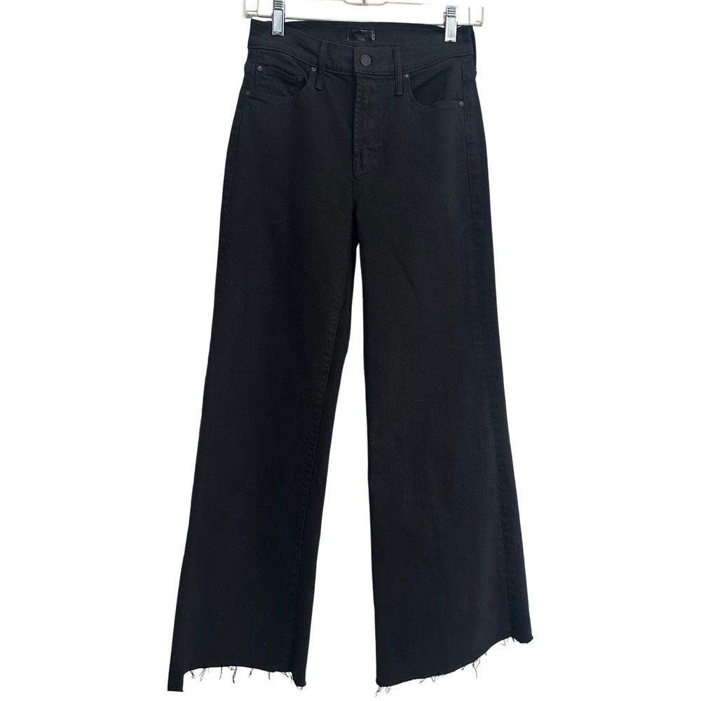 Mother Denim The Twister Sneak High Rise Wide Leg Raw Hem Jeans Pitch 25‎